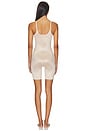 view 3 of 3 Shape Invisible Shaping Closed Bust Mid-thigh Bodysuit in Champagne Beige