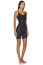 view 2 of 3 Shape Invisible Shaping Closed Bust Mid-thigh Bodysuit in Very Black