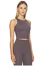 view 2 of 4 Get Moving High Neck Tank Top in Dark Cocoa