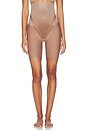 view 1 of 4 Spanxsculpt Transform High Waisted Mid Thigh Short in Cafe Au Lait