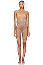 view 4 of 4 Spanxsculpt Transform High Waisted Mid Thigh Short in Cafe Au Lait