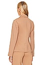 view 3 of 4 Ponte Asymmetric Tailored Blazer in Toffee