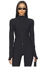 view 1 of 4 Spanxsmooth On Form Full Zip Jacket in Very Black