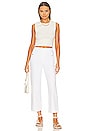 view 4 of 4 Stretch Twill Cropped Wide Leg Pant in Bright White