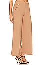 view 2 of 4 Ponte Button Front Wide Leg Pant in Toffee