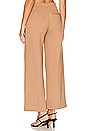 view 3 of 4 Ponte Button Front Wide Leg Pant in Toffee