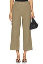 view 1 of 4 Stretch Twill Cropped Trouser in Spanish Olive