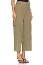 view 2 of 4 Stretch Twill Cropped Trouser in Spanish Olive