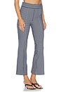 view 2 of 6 Pintuck Kick Flare Pant in Timeless Navy Gingham