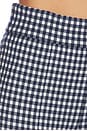 view 6 of 6 Pintuck Kick Flare Pant in Timeless Navy Gingham