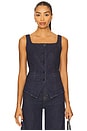 view 1 of 4 Denim Vest in Undone Indigo