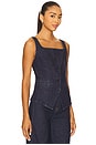 view 2 of 4 Denim Vest in Undone Indigo
