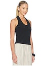 view 2 of 4 Ribbed Halter Top in Black