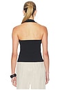 view 3 of 4 Ribbed Halter Top in Black