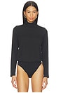 view 2 of 5 Long Sleeve Turtleneck Bodysuit in Classic Black