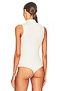 view 4 of 5 Suit Yourself Ribbed Mockneck Bodysuit in Powder