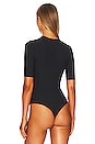 view 7 of 10 Suit Yourself Ribbed Short Sleeve Bodysuit in Very Black