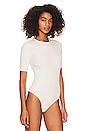 view 3 of 5 BODY SUIT YOURSELF RIBBED SHORT SLEEVE in Parchment
