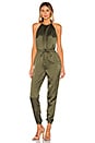 view 1 of 3 Brittany Halter Jumpsuit in Army Green