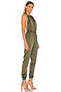 view 2 of 3 Brittany Halter Jumpsuit in Army Green