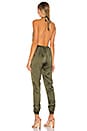 view 3 of 3 Brittany Halter Jumpsuit in Army Green