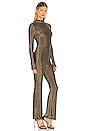 view 3 of 4 Nissa Open Back Jumpsuit in Metallic
