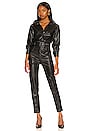 view 4 of 4 Branka Leather Jumpsuit in Black