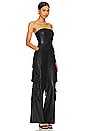 view 2 of 3 Alice Faux Leather Jumpsuit in Black