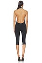 view 3 of 4 Avi Open Back Capri Jumpsuit in Black