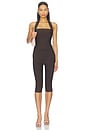 view 1 of 4 Angelah Bandage Capri Set in Dark Brown