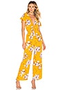 view 1 of 3 Cora Tie Front Jumpsuit in Mustard Floral