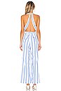 view 3 of 3 Kia Striped Jumpsuit in Blue & White