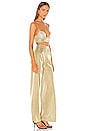 view 2 of 3 Miranda Pant Set in Gold Metallic