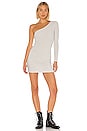 view 1 of 3 Mila One Shoulder Sweater Dress in Grey