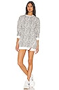view 1 of 3 Tarina Zip Sweatshirt Dress in White Leopard