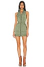view 1 of 3 Sofia Belted Mini Dress in Army Green