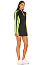 view 2 of 3 Blair Long Sleeve Dress in Black & Neon Green