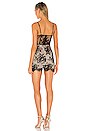 view 3 of 3 Charlize Lace Mini Dress in Black & Nude