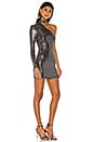 view 2 of 4 Angelia One Shoulder Dress in Black Metallic