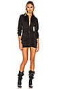 view 1 of 3 Colette Ruched Shirt Dress in Black