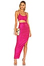 view 1 of 4 Miyah Cut Out Dress in Pink Metallic