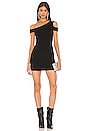 view 1 of 4 VESTIDO UN HOMBRO QUIN in Black