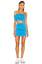 view 1 of 4 Coco Ruched Skirt Set in Aqua