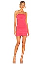 view 1 of 3 Sierra Ruched Mini Dress in Neon Pink
