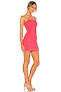 view 2 of 3 Sierra Ruched Mini Dress in Neon Pink