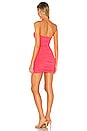 view 3 of 3 Sierra Ruched Mini Dress in Neon Pink