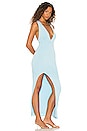 view 2 of 3 Erika Deep V Jersey Maxi in Baby Blue