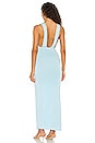 view 3 of 3 Erika Deep V Jersey Maxi in Baby Blue
