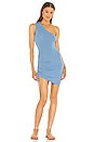 view 1 of 3 Crystal One Shoulder Dress in Blue