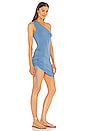 view 2 of 3 Crystal One Shoulder Dress in Blue